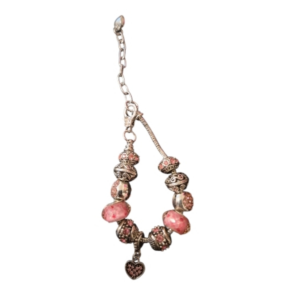 Gift Set With Crystal Aura Lip Oil, Heart Keychain, Bracelet & Rose Teddy - Picture 3 of 5